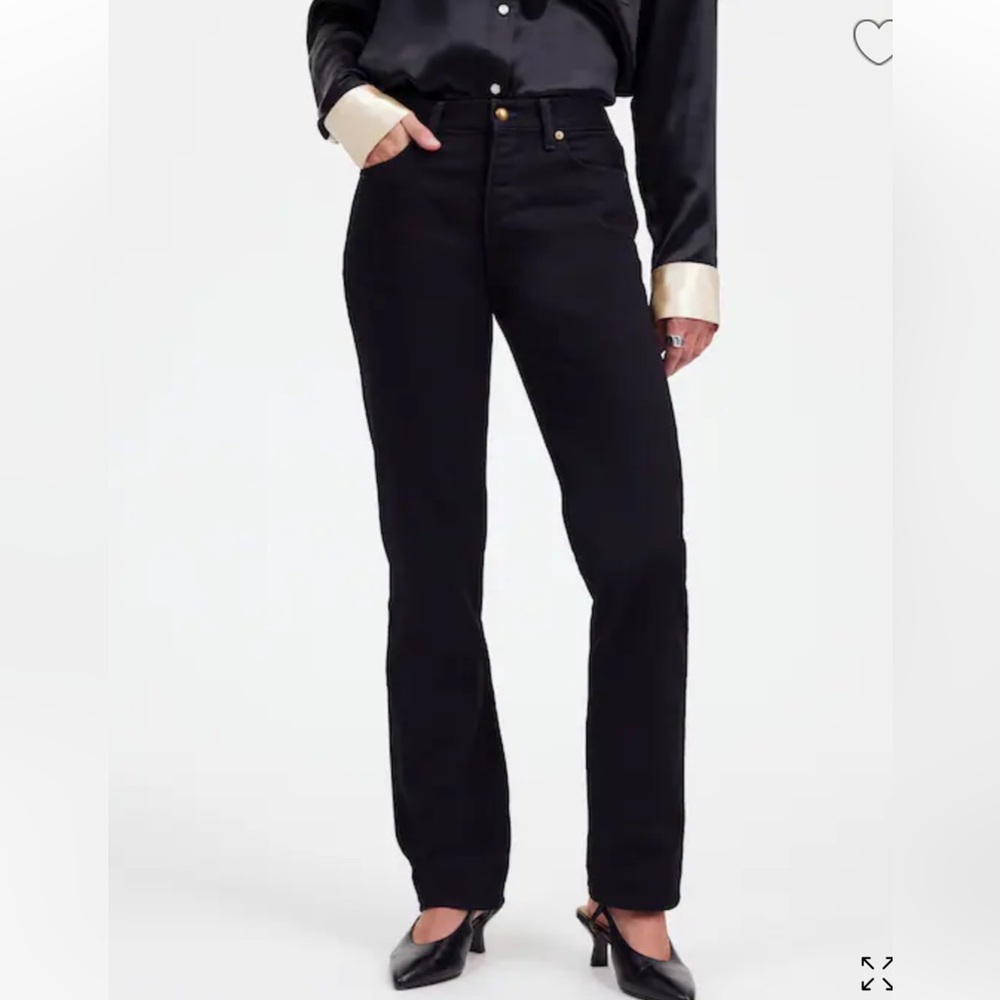 NWT! Black Alexa Chung High Rise Straight Leg Jeans